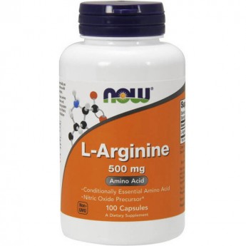 Аминокислота L‑Аргинин NOW FOODS L-ARGININE, 500 мг - 100 капсул Аминокислота L‑Аргинин NOW FOODS L-ARGININE, 500 мг - 100 капсул