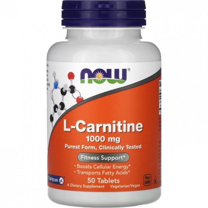 Аминокислота NOW FOODS L-CARNITINE, 1000 мг, 50 таблеток NS*0067 Аминокислота NOW FOODS L-CARNITINE, 1000 мг, 50 таблеток NS*0067