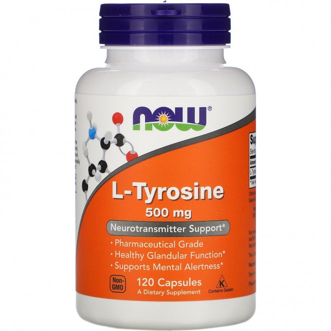 Аминокислота NOW L-Tyrosine, 500 мг - 120 капсул NS0162 Аминокислота NOW L-Tyrosine, 500 мг - 120 капсул NS0162