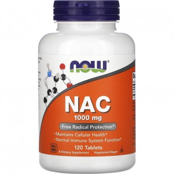 Антиоксидант NOW FOODS NAC N-Ацетил L-Цистеин, 1000 мг, 120 капсул