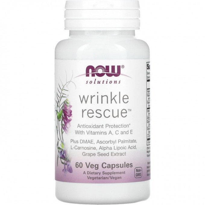 Антиоксидант NOW Wrinkle Rescue, 60 капсул NS3367 Антиоксидант NOW Wrinkle Rescue, 60 капсул NS3367