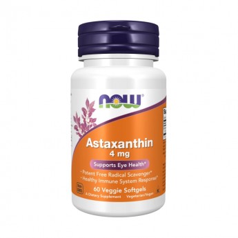 Астаксантин NOW FOODS Astaxanthin 4 mg, Zanthin, 60 капсул Астаксантин NOW FOODS Astaxanthin 4 mg, Zanthin, 60 капсул