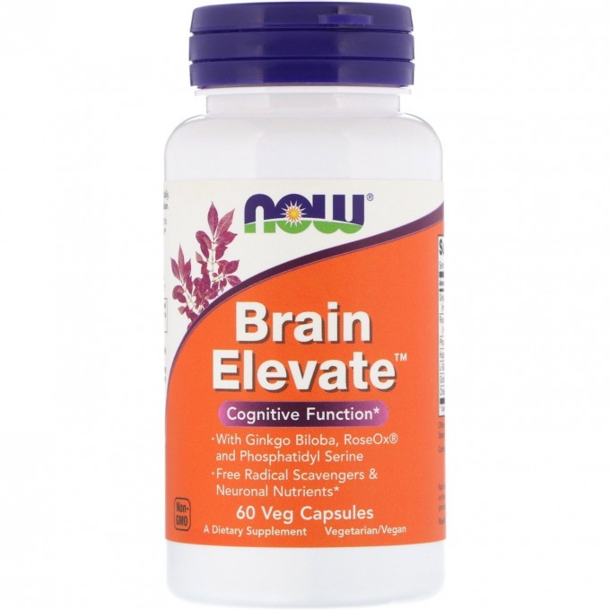 Биологически активная добавка NOW FOODS BRAIN ELEVATE (Активатор мозга), 60 мг - 60 капсул NS3303 Биологически активная добавка NOW FOODS BRAIN ELEVATE (Активатор мозга), 60 мг - 60 капсул NS3303