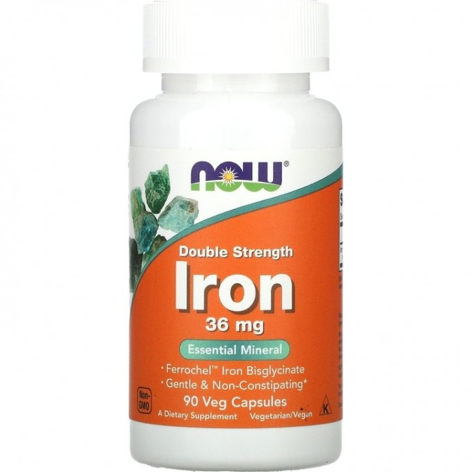 Железо NOW FOODS IRON, 36 мг, 90 капсул NS1444 Железо NOW FOODS IRON, 36 мг, 90 капсул NS1444