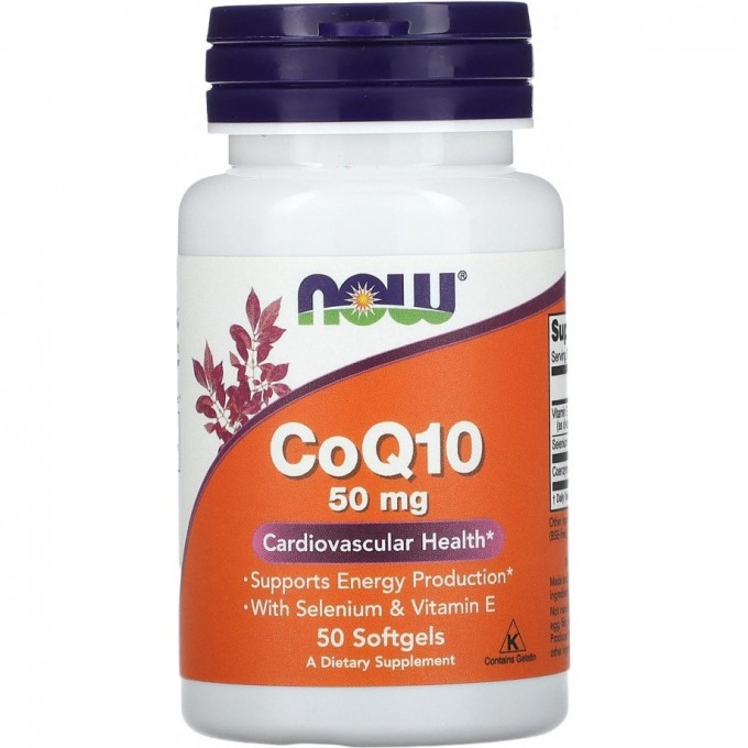 Коэнзим NOW FOODS Q10, 50 мг - 100 капсул NS3192 Коэнзим NOW FOODS Q10, 50 мг - 100 капсул NS3192