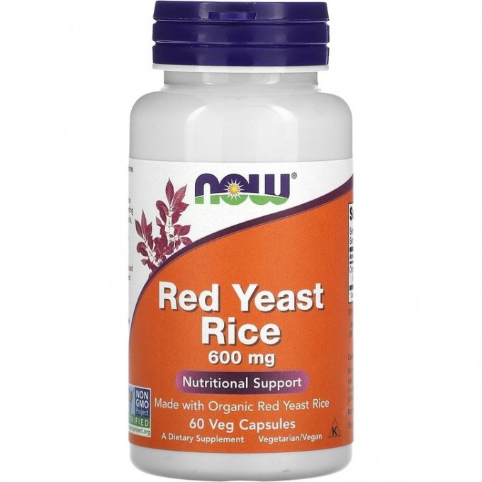 Коэнзим NOW FOODS RED YEAST RICE WITH CoQ10, 60 капсул NS3321 Коэнзим NOW FOODS RED YEAST RICE WITH CoQ10, 60 капсул NS3321