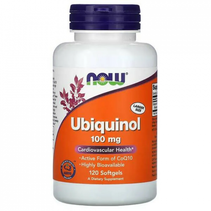 Коэнзим NOW FOODS UBIQUINOL 100MG 120 SGELS NS31114