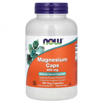 Магний NOW FOODS MAGNESIUM 400mg 180 вегкапсул