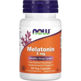 Мелатонин NOW Melatonin, 5 мг - 60 капсул