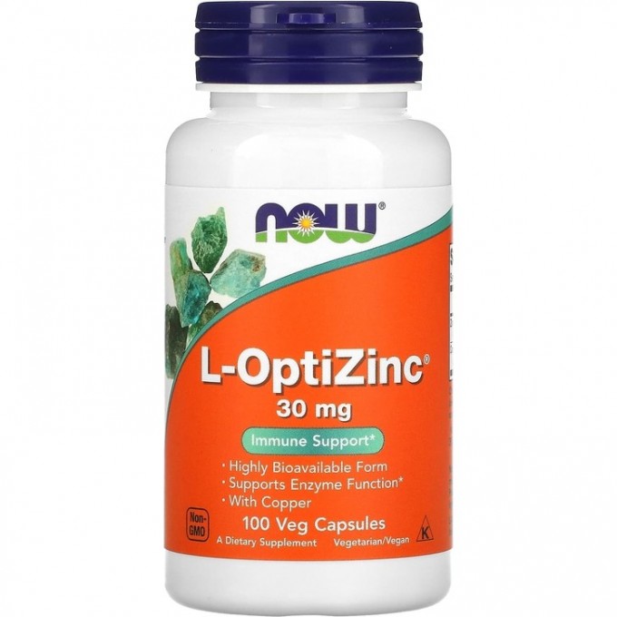 Минеральный комплекс NOW L-OptiZinc, 30 мг - 100 капсул NS1510 Минеральный комплекс NOW L-OptiZinc, 30 мг - 100 капсул NS1510