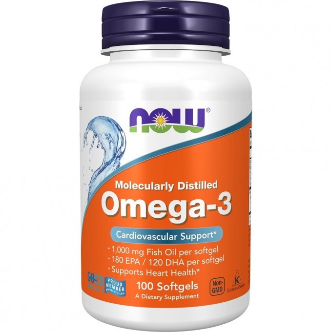 Омега NOW Omega-3, 1000 мг - 100 капсул NS1650 Омега NOW Omega-3, 1000 мг - 100 капсул NS1650