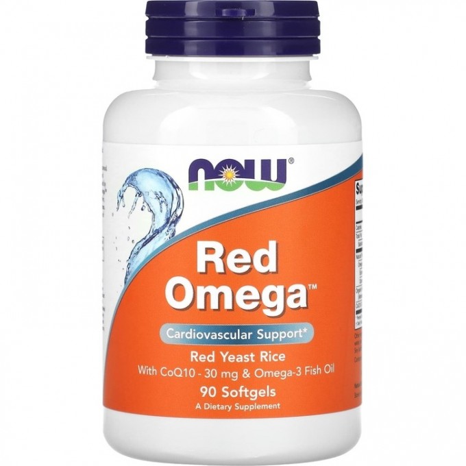 Омега NOW Omega-3 Red Rice + Q10, Рэд Омега + Q10 - 90 капсул NS1675 Омега NOW Omega-3 Red Rice + Q10, Рэд Омега + Q10 - 90 капсул NS1675