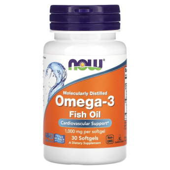 Рыбий жир NOW FOODS OMEGA-3 1000 mg 30 капсул Рыбий жир NOW FOODS OMEGA-3 1000 mg 30 капсул