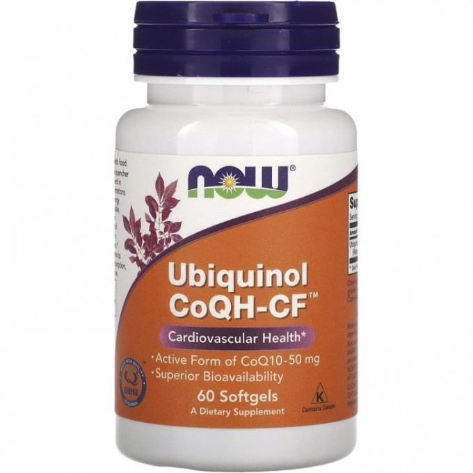 Убихинол NOW FOODS, 50 Мг, 60 Капс NS3145 Убихинол NOW FOODS, 50 Мг, 60 Капс NS3145
