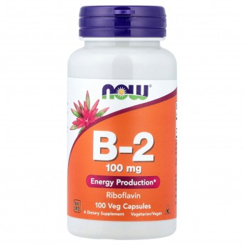 Витамин B-2 NOW FOODS, B-2 100 mg, 100 капсул Витамин B-2 NOW FOODS, B-2 100 mg, 100 капсул