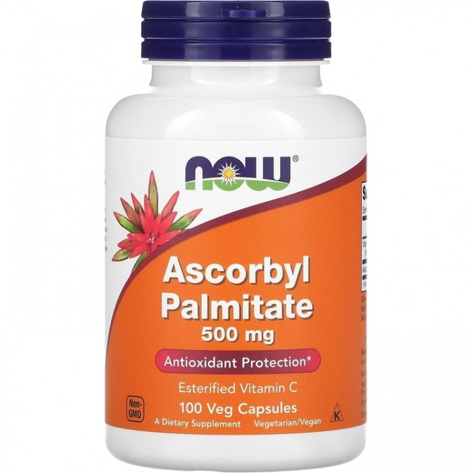 Витамин NOW FOODS ASCORBYL PALMITATE, 500 мг, 100 капсул NS*0608 Витамин NOW FOODS ASCORBYL PALMITATE, 500 мг, 100 капсул NS*0608