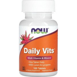 Витаминно-минеральные комплексы NOW Daily Vits, Дейливитс, Витамины и Минералы Комплекс - 100 таблеток Витаминно-минеральные комплексы NOW Daily Vits, Дейливитс, Витамины и Минералы Комплекс - 100 таблеток