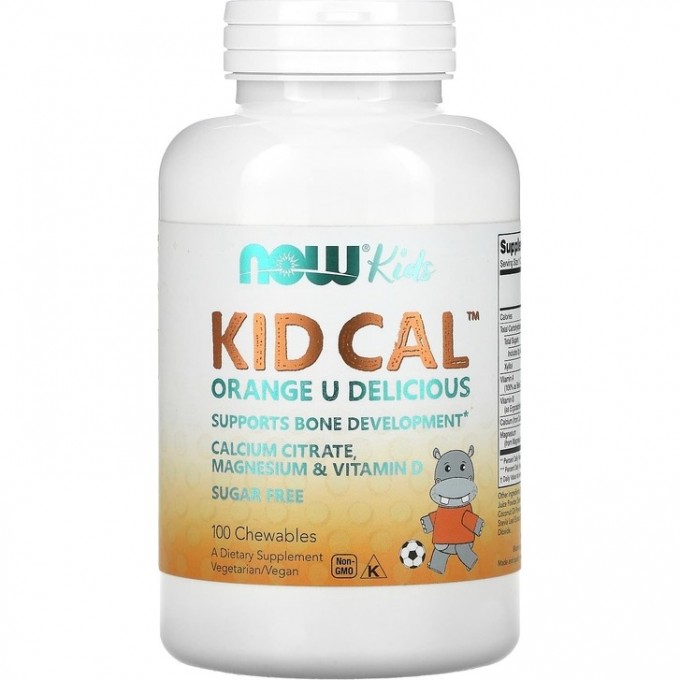 Витаминный комплекс NOW KID CAL, Кальций для детей - 100 таблеток NS1233 Витаминный комплекс NOW KID CAL, Кальций для детей - 100 таблеток NS1233